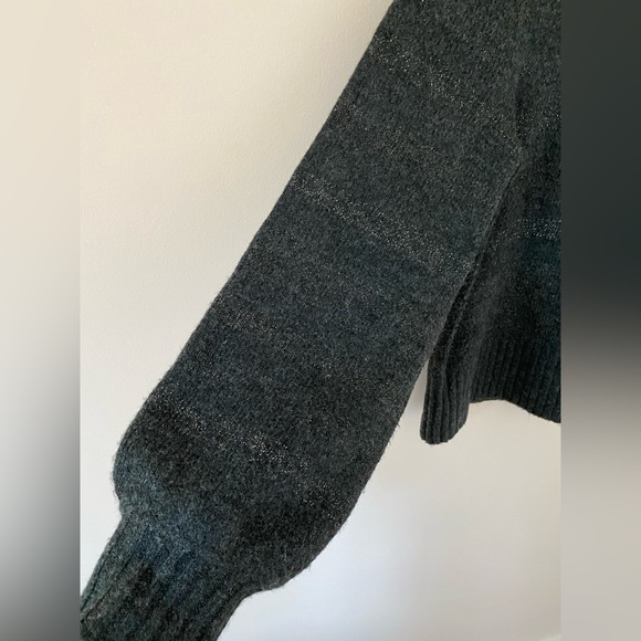 Marled Reunited Clothing Grey Balloon Sleeve Sweater - Picture 3 of 5